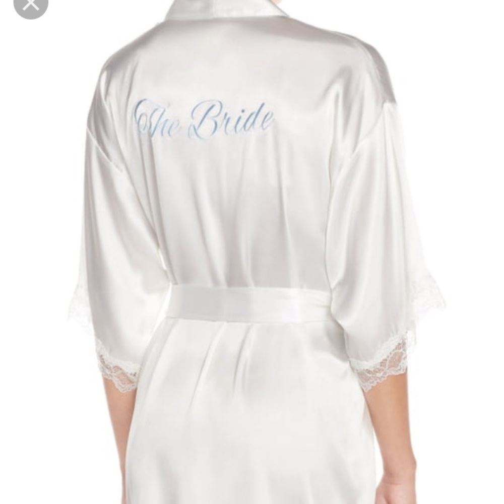 Bride silk robe